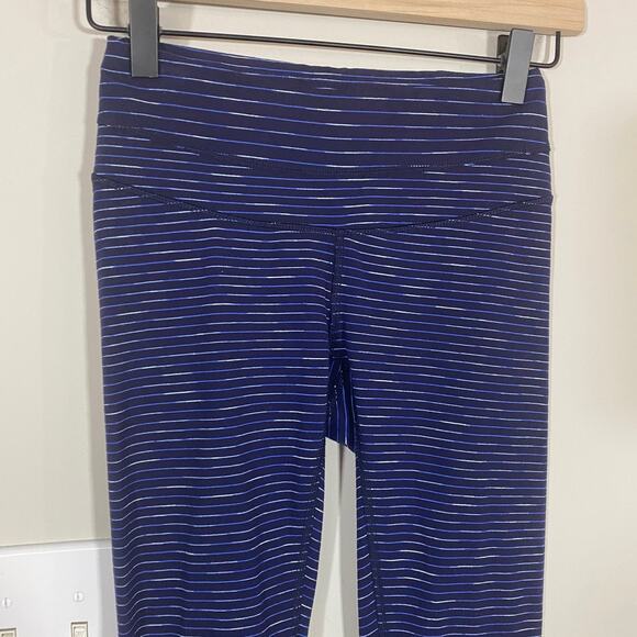 Lucy Heathered Navy Blue Full Length Legging Workout Pant Sz XS - Picture 2 of 10